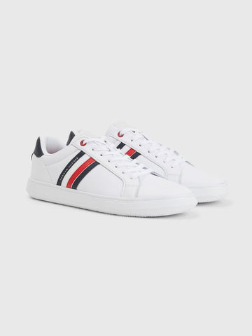TH MENS Essential  Leather Trainer White