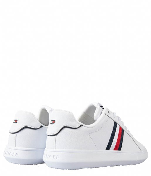 Tommy Hilfiger MENS Corporate Leather Cup Stripes Trainers