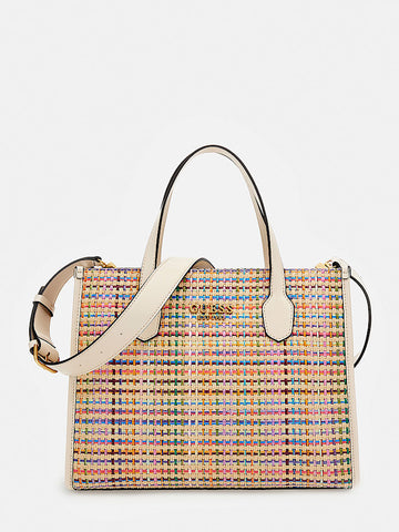 GUESS Silvana Woven Shoulder Bag