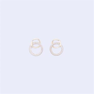 KNIGHT & DAY Interlinking Circles Gold Earrings