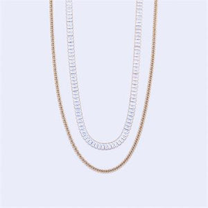 KNIGHT & DAY Layered Crystal Necklace