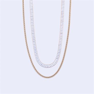 KNIGHT & DAY Layered Crystal Necklace