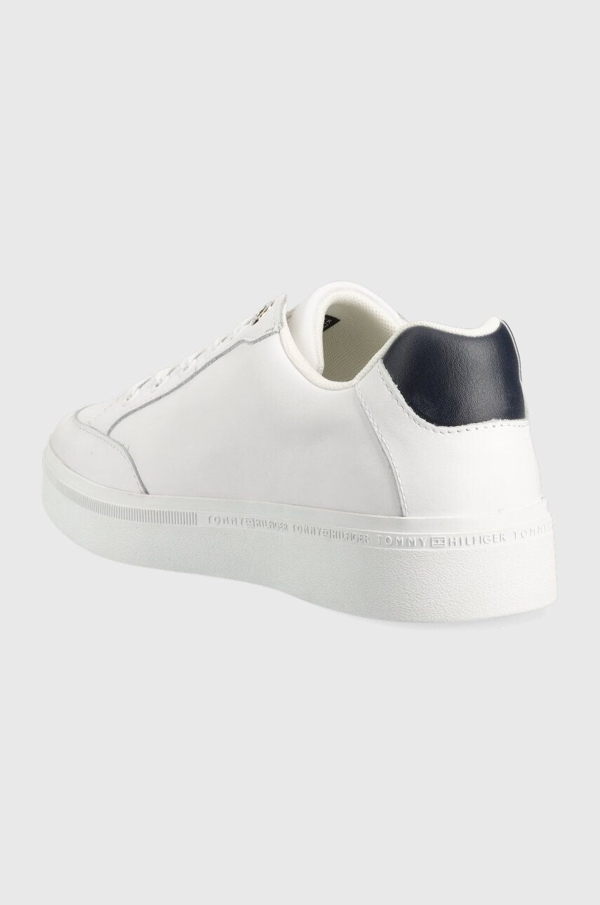 TOMMY HILFIGER Leather Court Trainer with Webbing