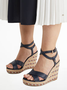 TOMMY HILFIGER Navy High Wedge Sandal
