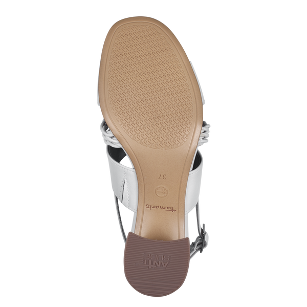 Tamaris Off White Leather Sandal