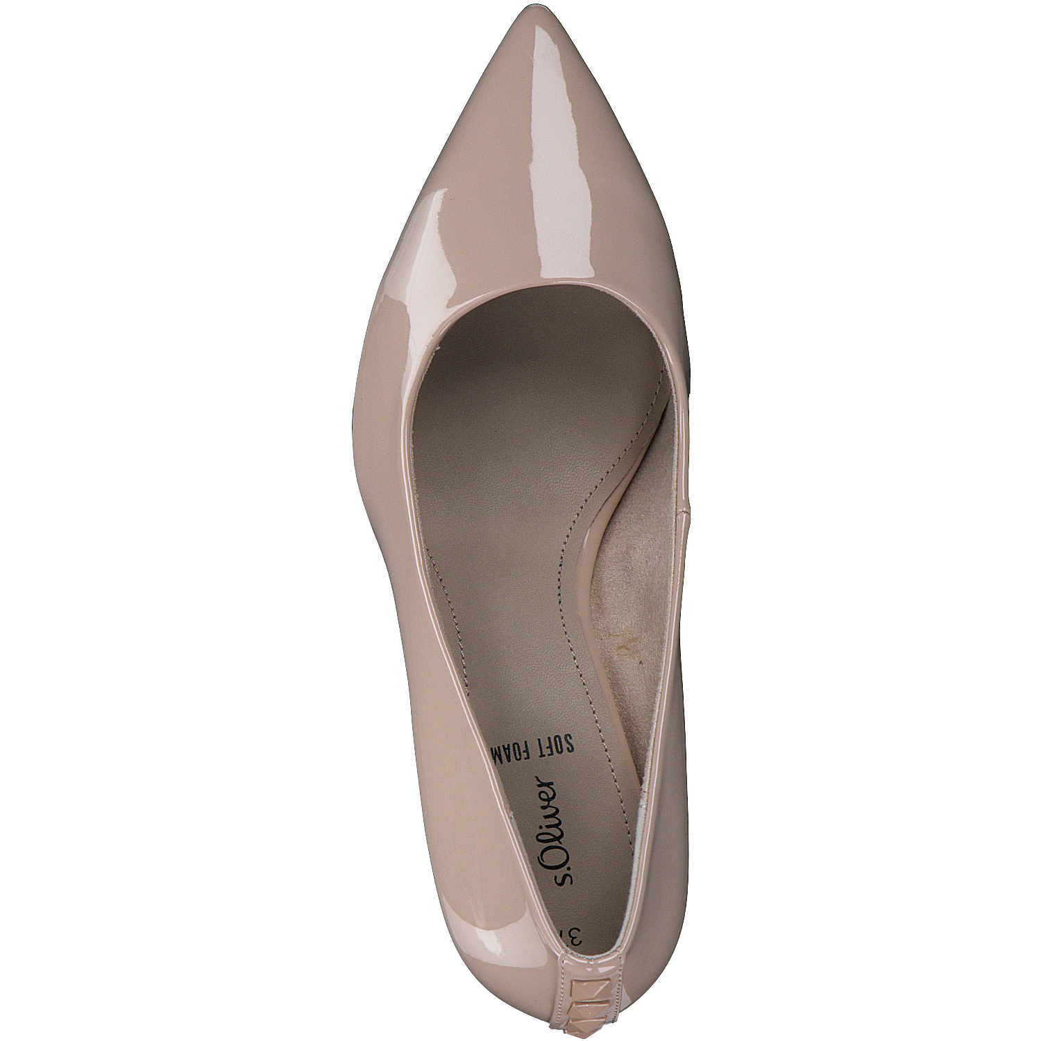 S OLIVER Nude Patent Court Shoe