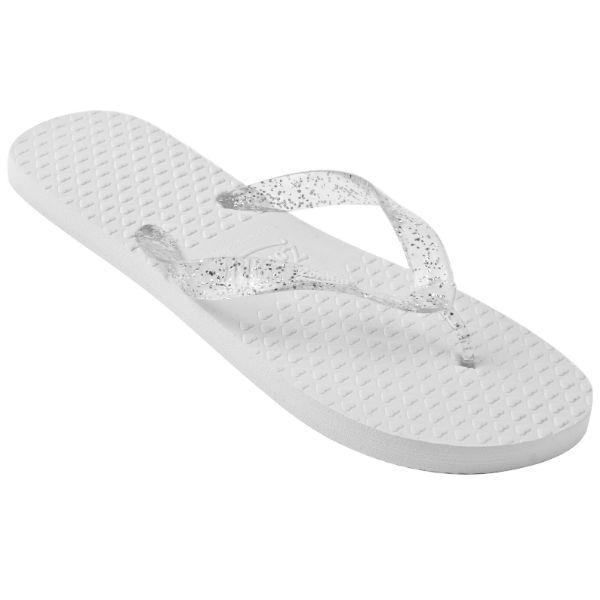 White Wedding Flip Flops