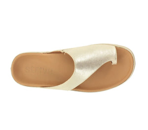 STRIVE Capri Metallic Gold Toe Post Sandal