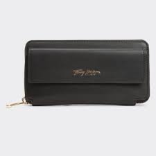 TOMMY HILFIGER ICONIC LARGE ZIP AROUND WALLET NAVY