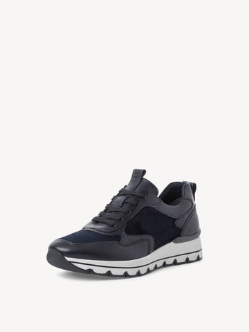 Tamaris Navy Relax Fit Leather Trainer