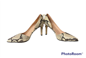 Joni Vera Pointed Toe Snake Print High Heels