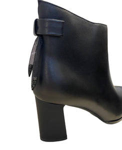 LORETTA VITALE Leather Ankle Boot Black