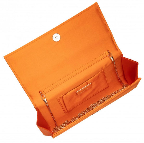 LOTUS Trudy Orange Satin Clutch Bag