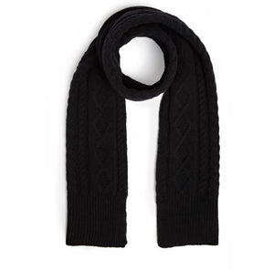 GUESS Cable Knit Scarf Black