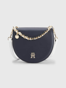 Tommy Hilfiger Saddle Bag in Navy and White