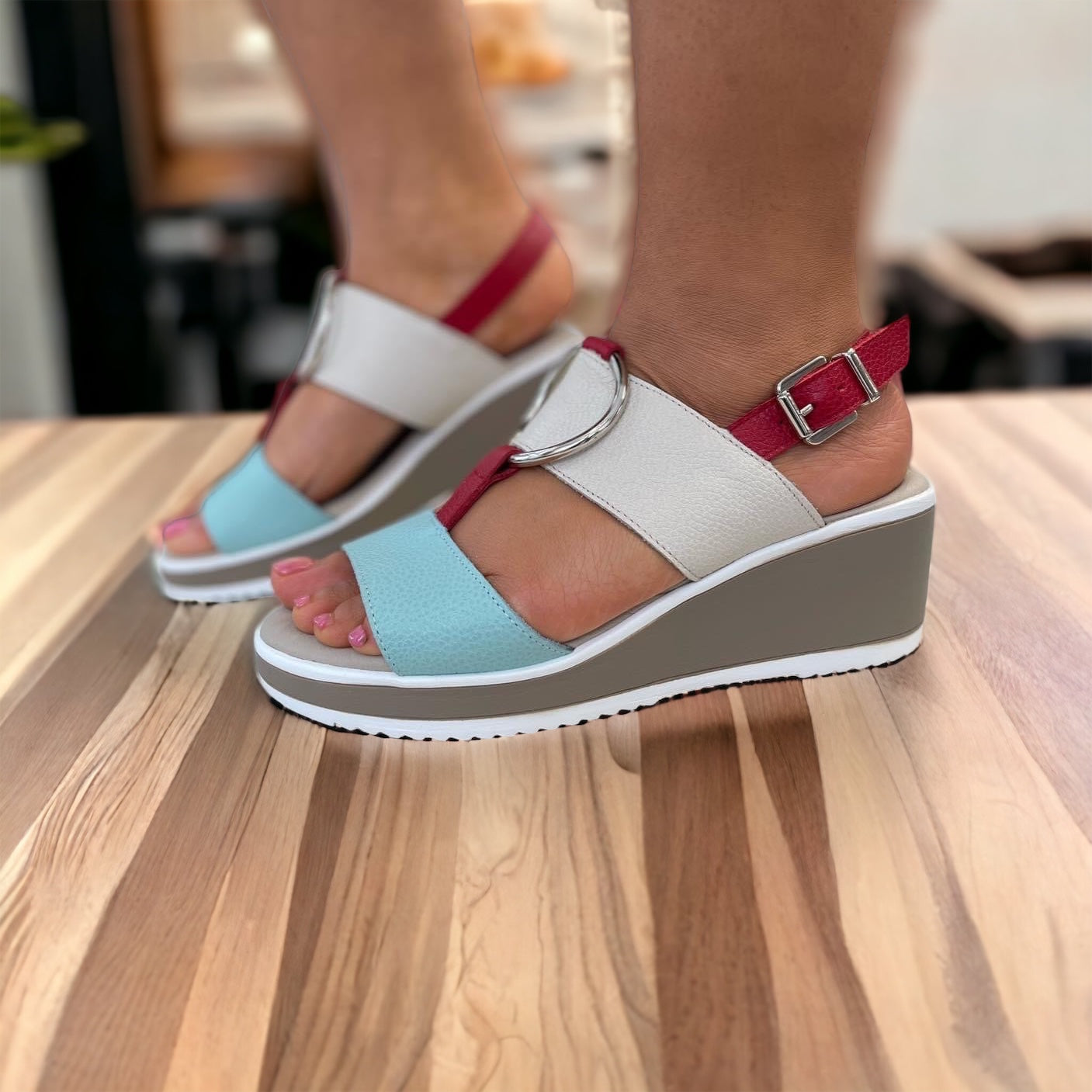 Puche Coloured Wedge Sandal