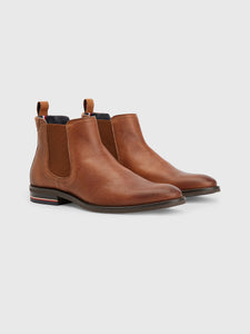Tommy Hilfiger MENS Signature Chelsea Boot Cognac