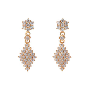 KNIGHT & DAY - GOLD DIAMOND DROP EARRINGS