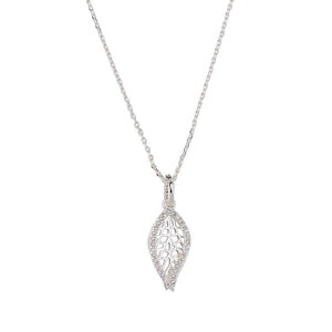 KNIGHT & DAY - SILVER LEAF NECKLACE