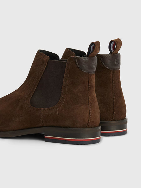 Tommy Hilfiger MENS Signature Suede Boot Brown