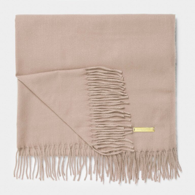 BOXED SCARF TAUPE - KATIE LOXTON