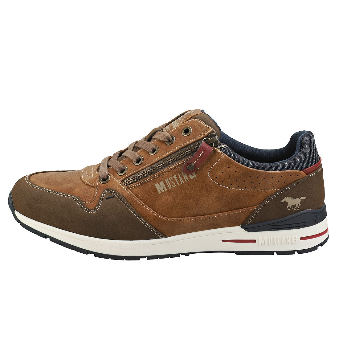 MUSTANG MENS Cognac Trainers