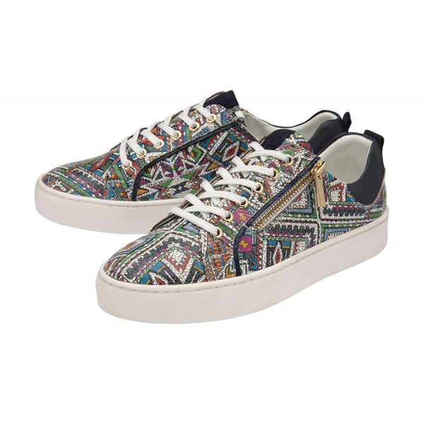 Lotus Stressless Serene Navy Print leather Trainer