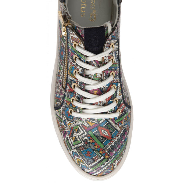Lotus Stressless Serene Navy Print leather Trainer