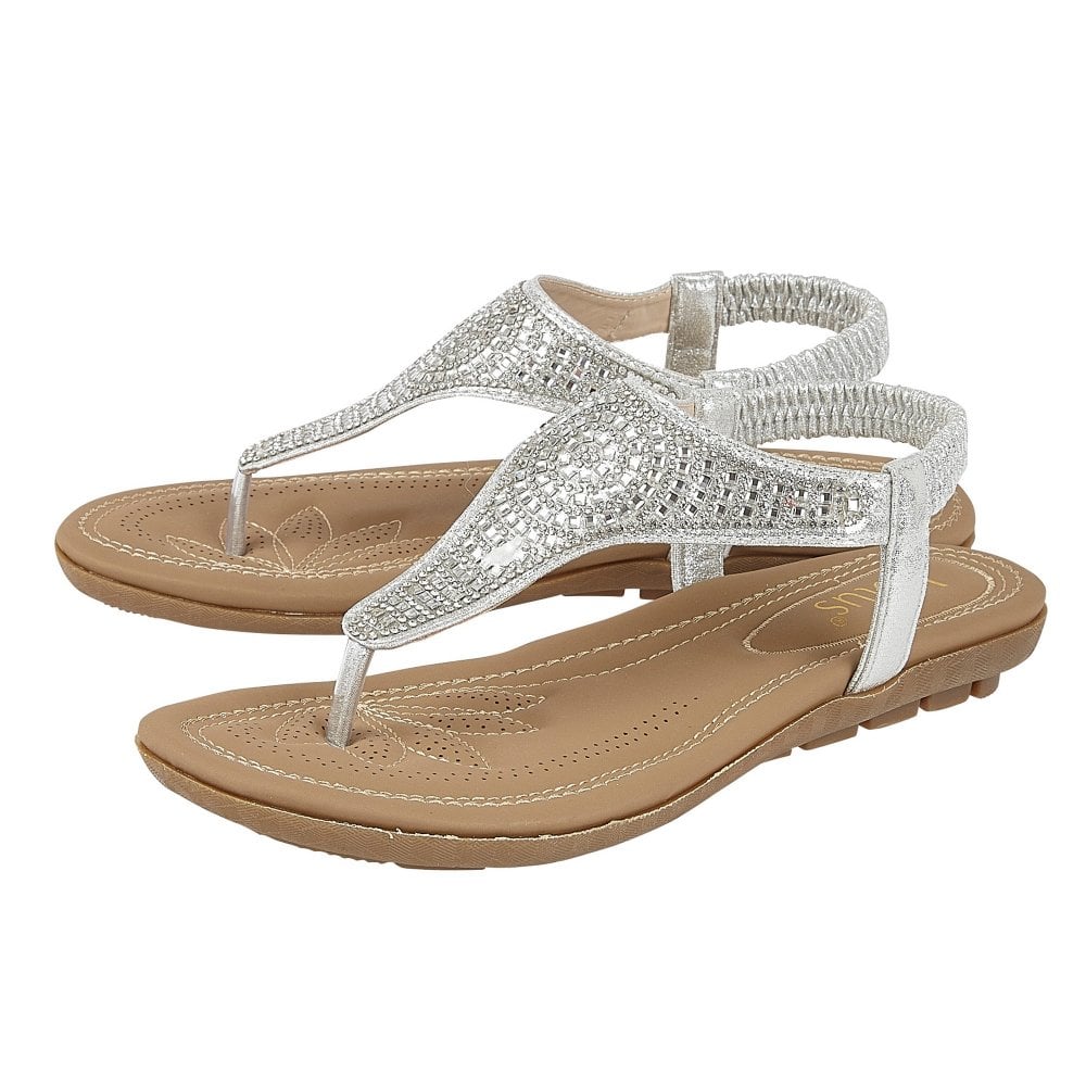 Lotus Orla Silver Sandal SHOOZZ